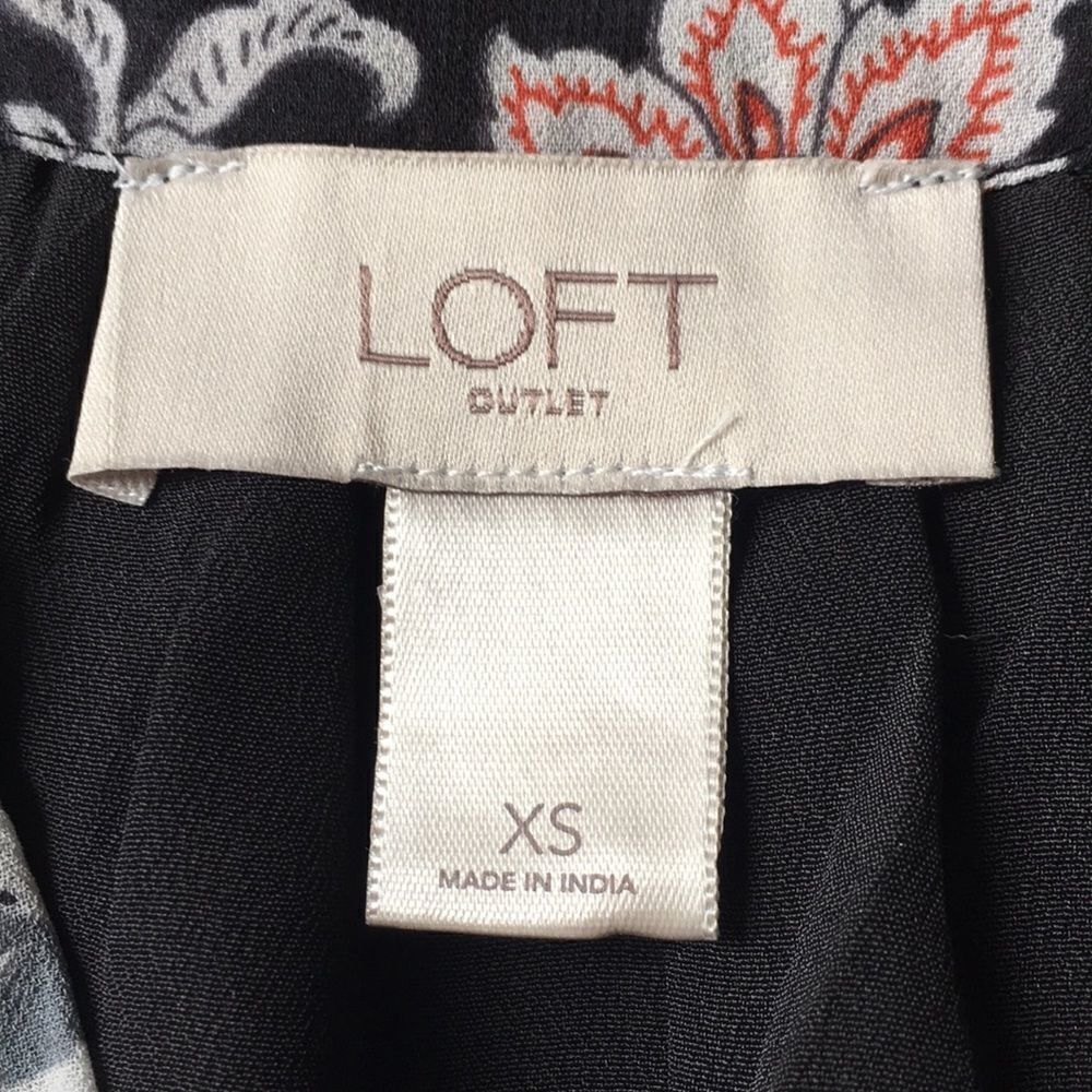 Loft blouson patchwork print dress. XS - Picture 3 of 5